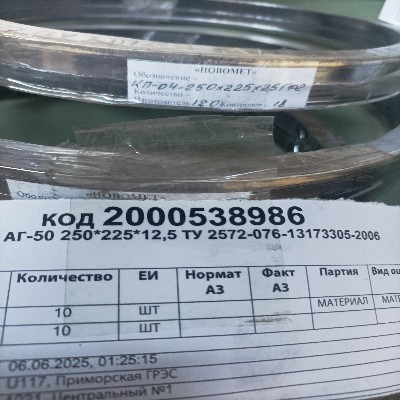 КОЛЬЦО АГ-50 250*225*12,5