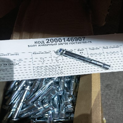 БОЛТ АНКЕРНЫЙ М6*50 ГОСТ20700-75