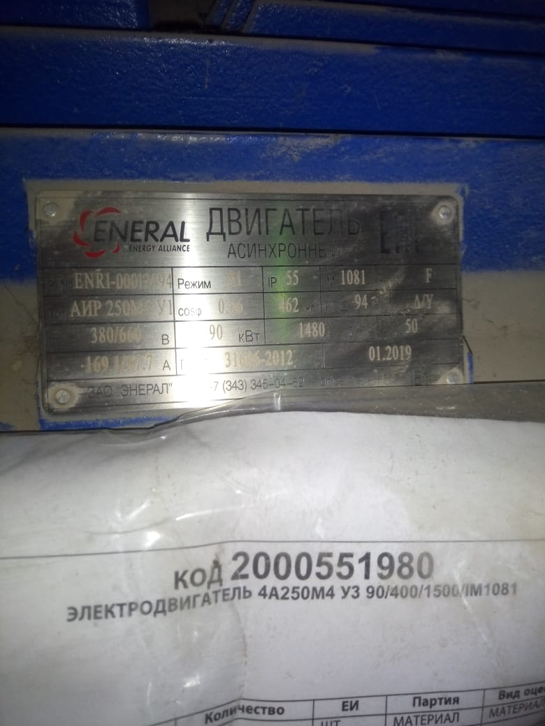 Э/ДВИГ 4А250М4 У3 90/400/1500/IM1081