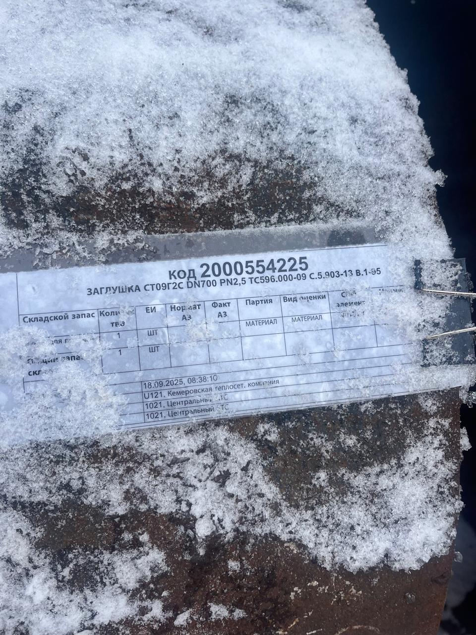 ЗАГЛУШКА 09Г2С 700 2,5 ТС596.000-09