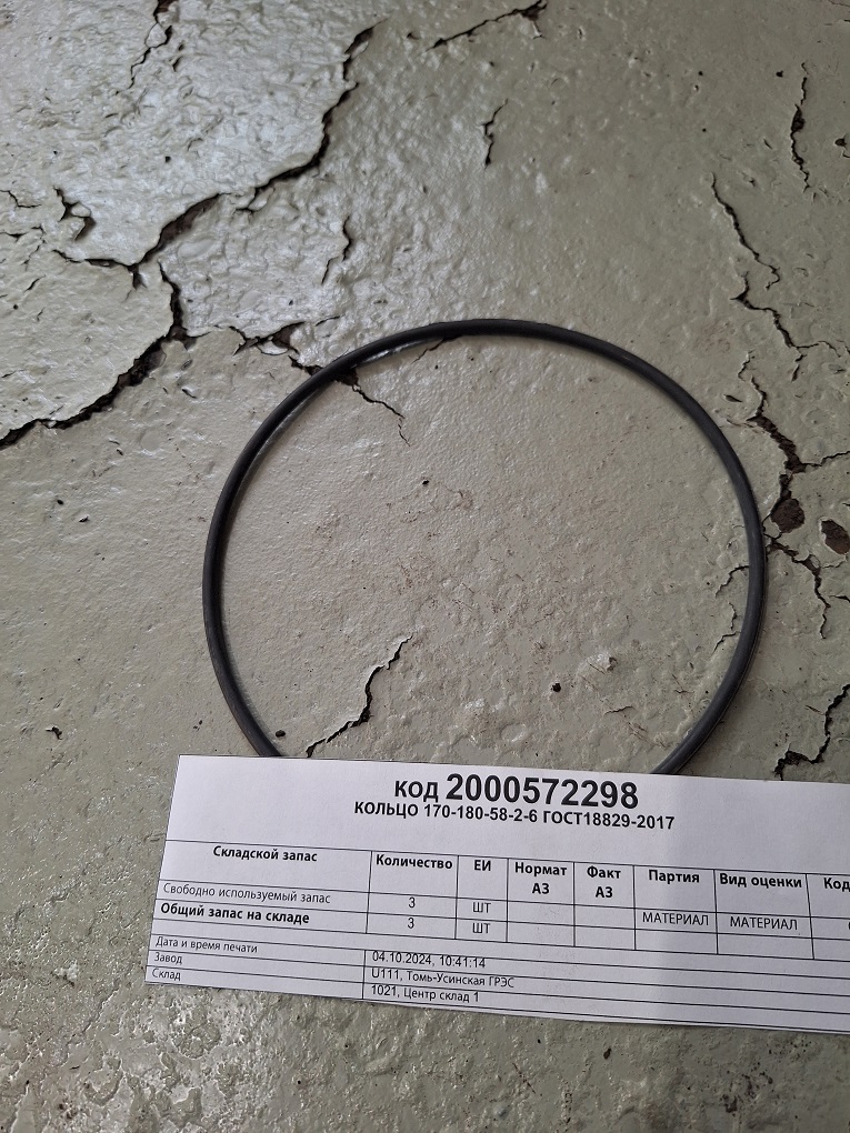 КОЛЬЦО 170-180-58-2-6 ГОСТ18829-2017