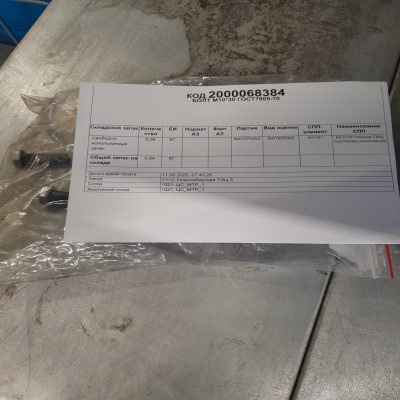 БОЛТ М10*30 ГОСТ7805-70