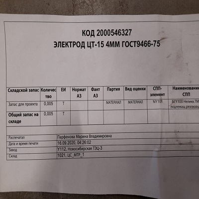 ЭЛЕКТРОД ЦТ-15 4ММ ГОСТ9466-75