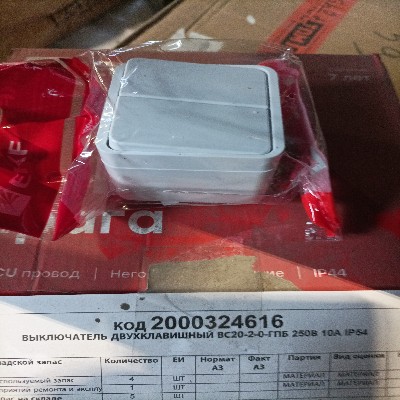ВЫКЛЮЧАТЕЛЬ ВС20-2-0-ГПБ 250В 10A IP54