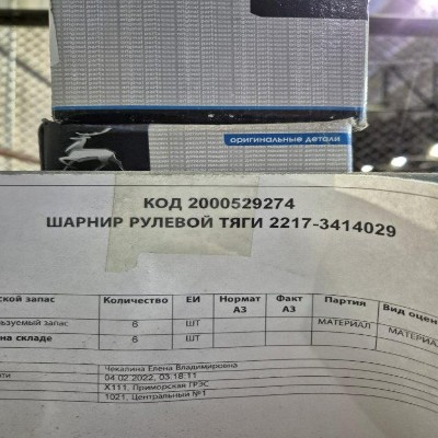 ШАРНИР РУЛЕВОЙ ТЯГИ 2217-3414029