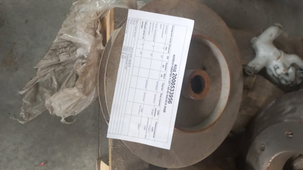 КОЛЕСО РАБОЧЕЕ 3071-00-00 НАСОСА 4НДВ