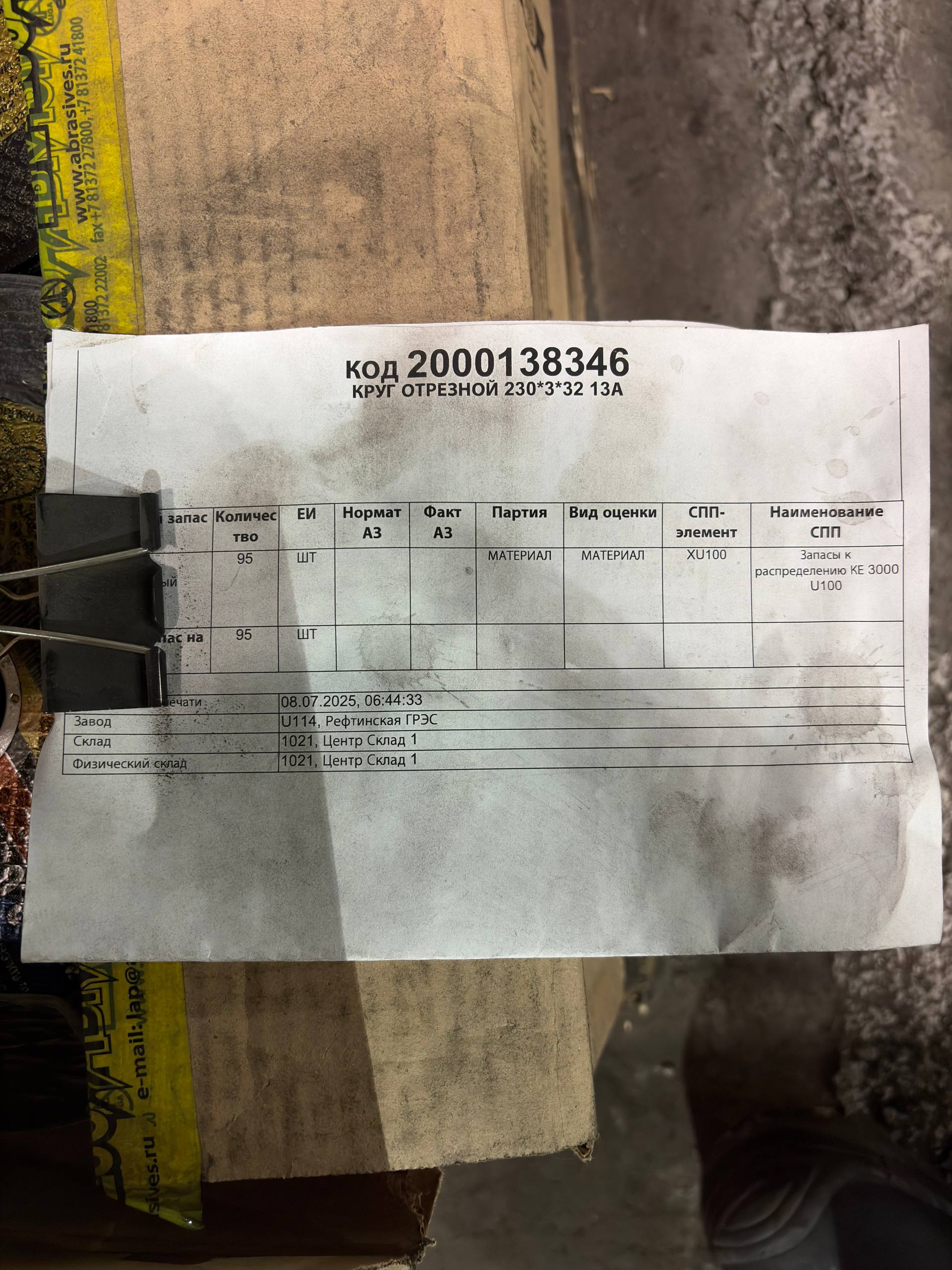 КРУГ ОТРЕЗНОЙ 230*3*32 13А