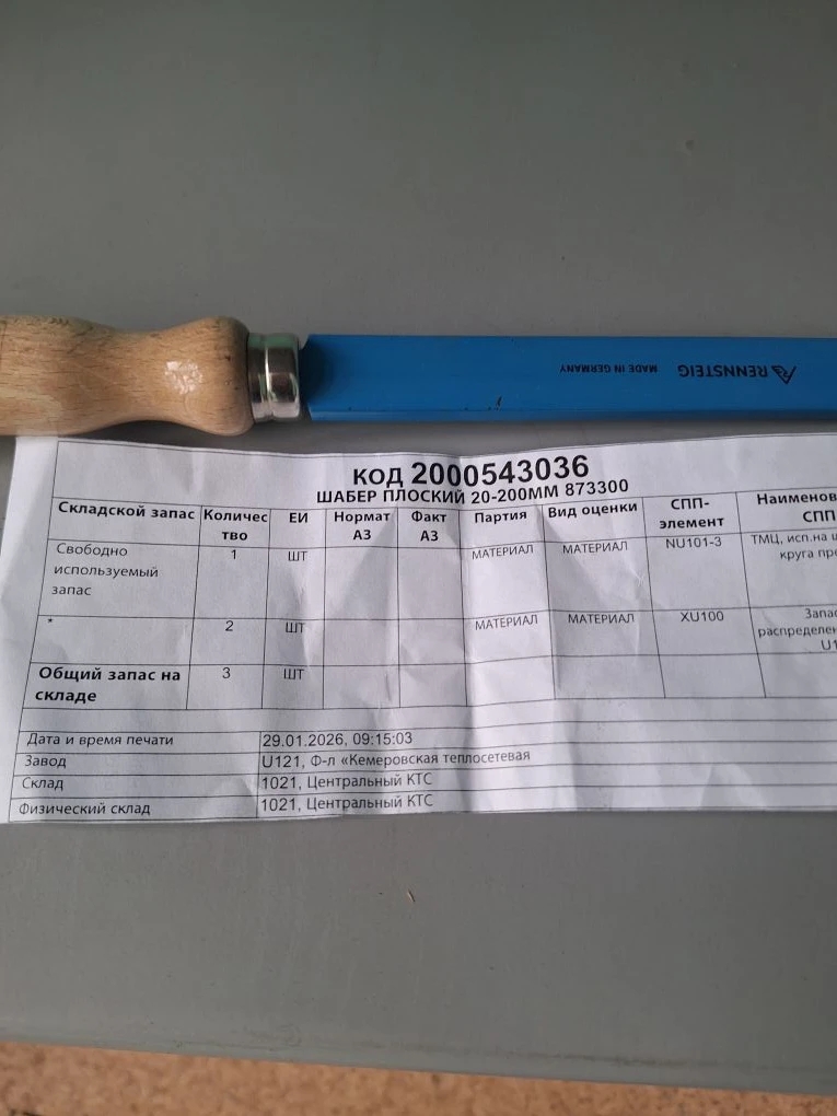 ШАБЕР ПЛОСКИЙ 20-200ММ 873300