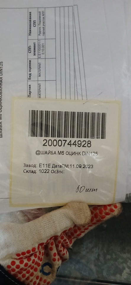 ШАЙБА M6 ОЦИНК DIN125