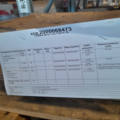 ГАЙКА М10 ГОСТ5915-70