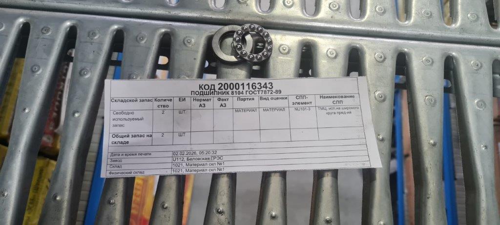 ПОДШИПНИК 8104