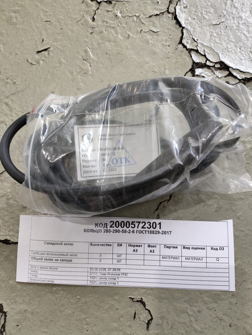 КОЛЬЦО 280-290-58-2-6 ГОСТ18829-2017