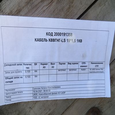 КАБЕЛЬ КВВГНГ-LS 19*1,5 1КВ